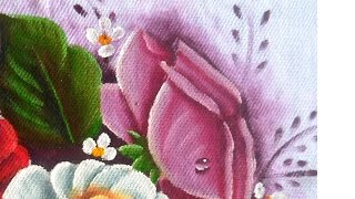 Rosa virada  – Pintura em tecido