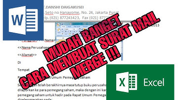 CARA SIMPLE | Membuat Surat Undangan Massal Menggunakan MAIL MERGE