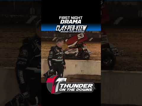 First Night Drama! #dirttrackracing - dirt track racing video