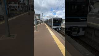 小田急3000形ワイドドア 片瀬江ノ島駅 発車