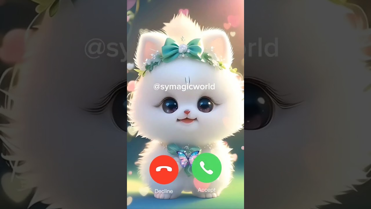 Cute cat phone call