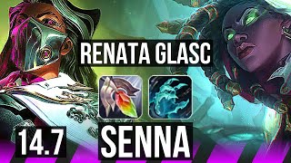 RENATA GLASC & Nilah vs SENNA & Nautilus (SUP) | Rank 3 Renata Glasc | EUW Challenger | 14.7