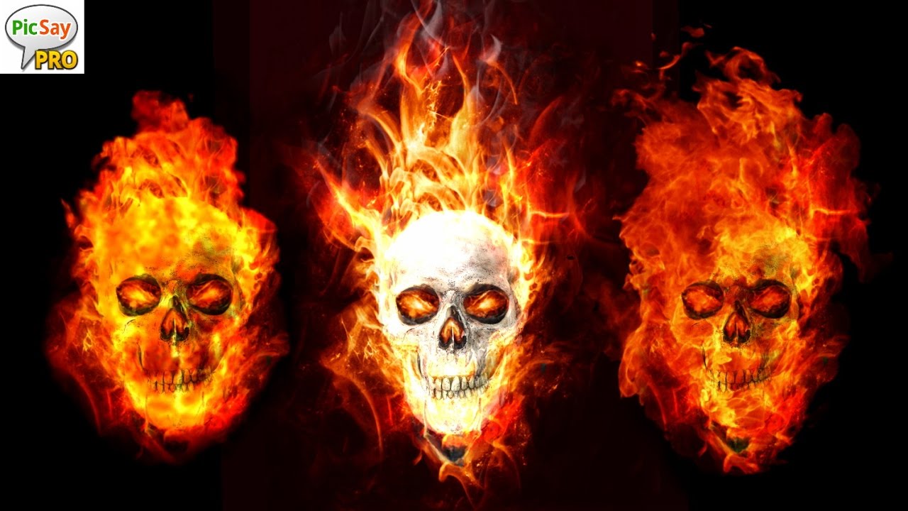 Cara Edit Kepala Tengkorak BerApi Skull Head Fire Picsay Pro