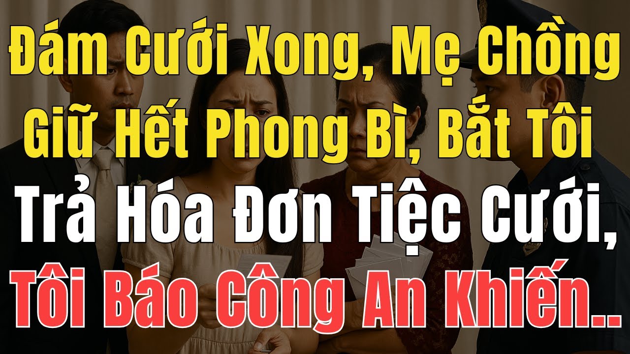 Đám Cưới Xong, Mẹ Chồng Giữ Hết Phong Bì, Bắt Tôi Trả Hóa Đơn Tiệc Cưới, Tôi Báo Công An Khiến...