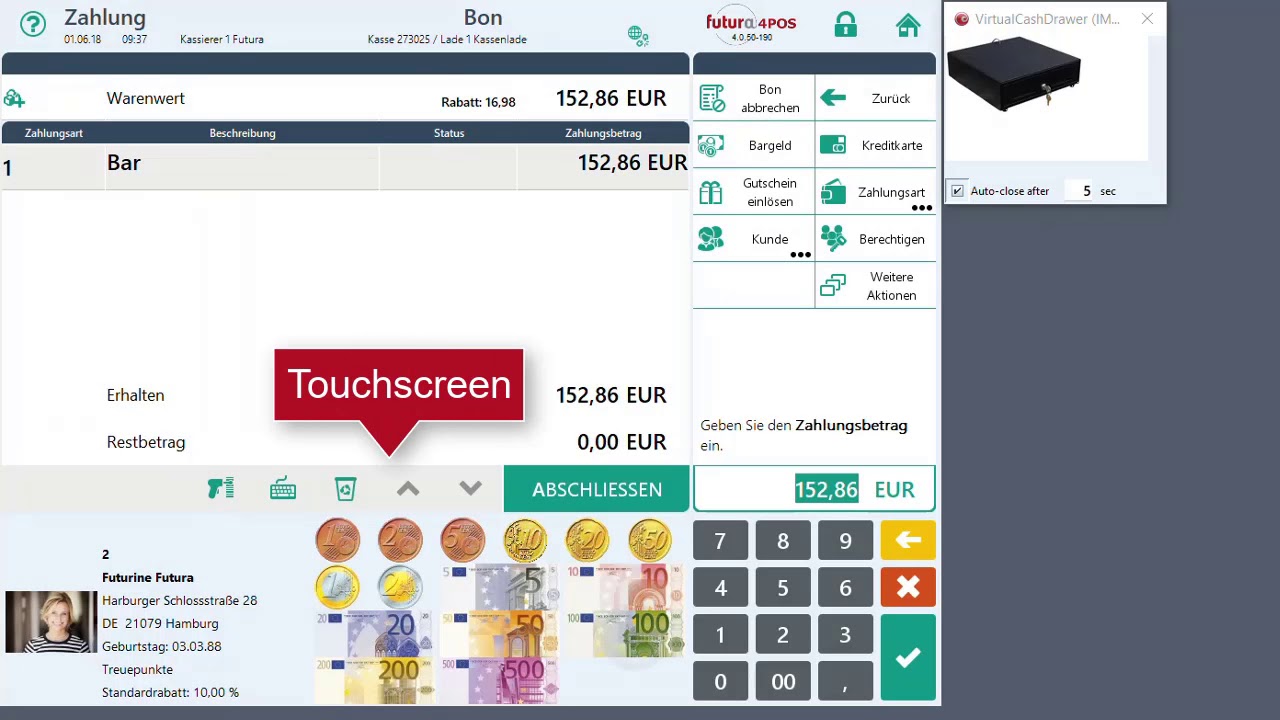 Update Einfach kassieren mit der Kassensoftware Futura4POS