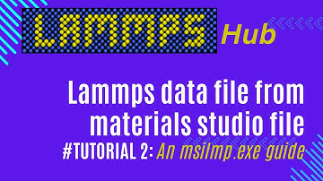 Convert Materials Studio File to LAMMPS Data File Using msi2lmp – Step-by-Step Guide