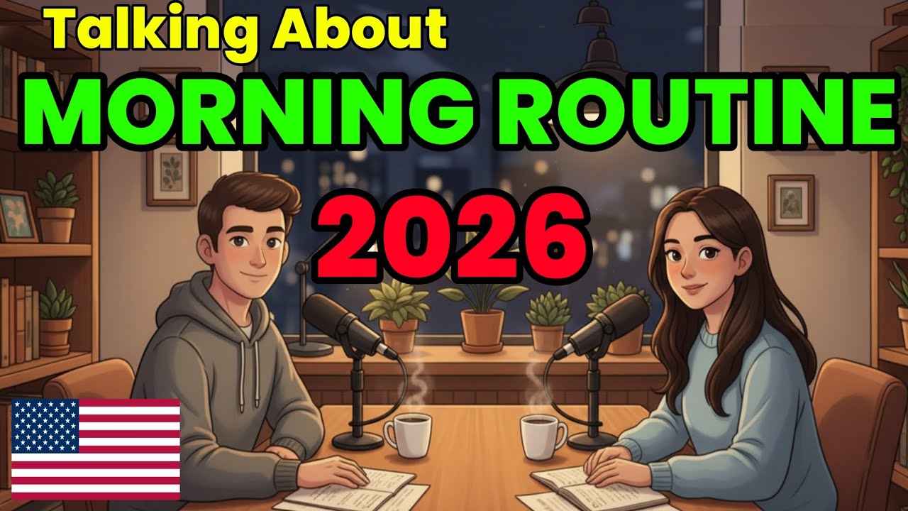 Morning Routines in Simple English — Real Conversation 