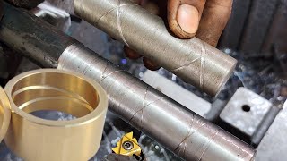 How to make a groove for oil seals inside a metal thread on a lathe at home
