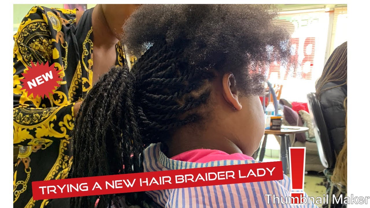 My First Time At The African Braiding Shop YouTube