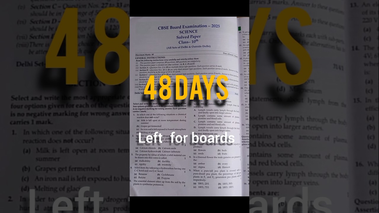 “48 Days Left | Class 10 Board Exam  📚🔥” 