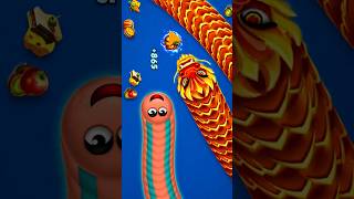 🐍BIG RED SNAKE 🔥 HARD GAMR PLAY WORMEZONE. IO SAAMP WALA GAME SNAKE GAME#shortsfeed #gaming