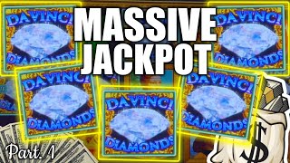 MY BIGGEST JACKPOT on DAVINCI DIAMONDS SLOT MACHINE! MASSIVE $100 A SPIN JACKPOT screenshot 3