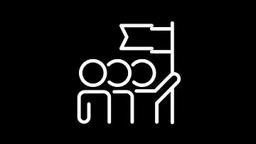 Animated leader white linear icon