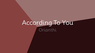 Orianthi - According To You (lyrics)