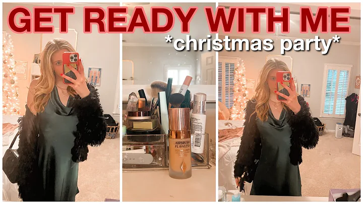 CHRISTMAS PARTY GRWM!! (makeup, hair, outfit) !!