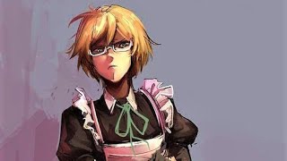 Danganronpa 1 characters saying their names but it's them in a maid outfit