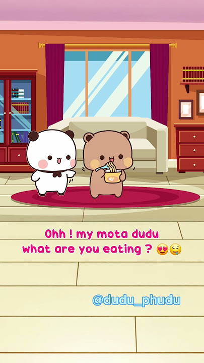 Dudu is eating noodles 🍝 😂 | Dudu Phudu |  #bubu #dudu #love
