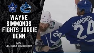 Wayne Simmonds vs Jordie Benn Fight w/Joe Bowen Commentary (2/4/2021)