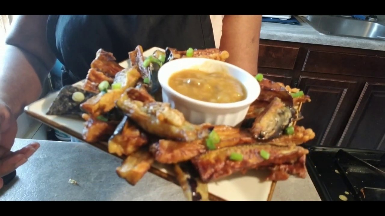 GUYANESE STYLE🇬🇾 FRIED /BARGAIN /EGGPLANT /WITH /MANGO SOUR /🇬🇾 YouTube