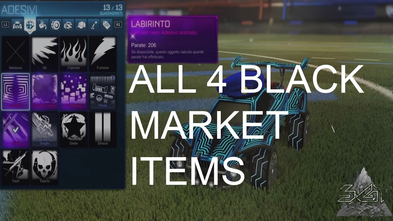 ALL 4 OLD BLACK MARKET ITEMS (4 Universal Mystery Decals) Rocket