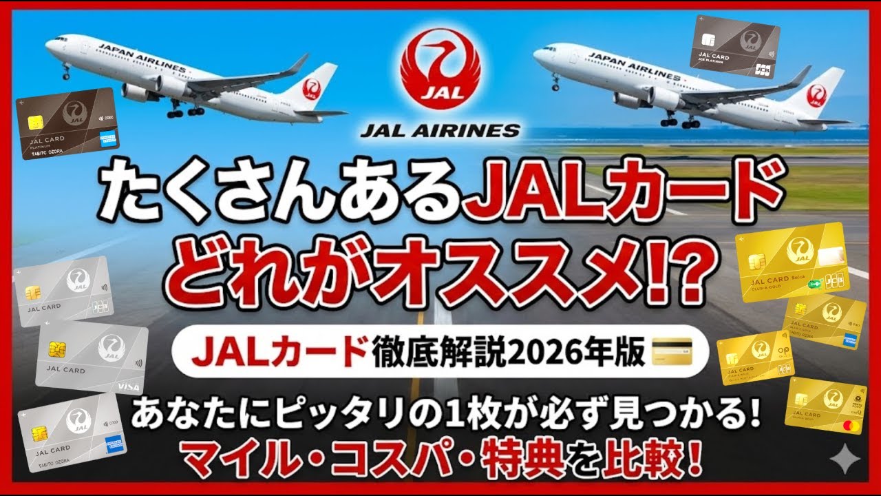 たくさんあるJALカードどれがオススメ⁉️JALカード徹底解説2026年版💳