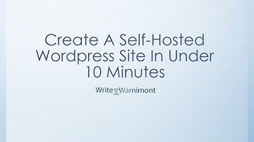 How To Build A Self-Hosted Wordpress Blog In 10 Minutes Or Less [Screencast]