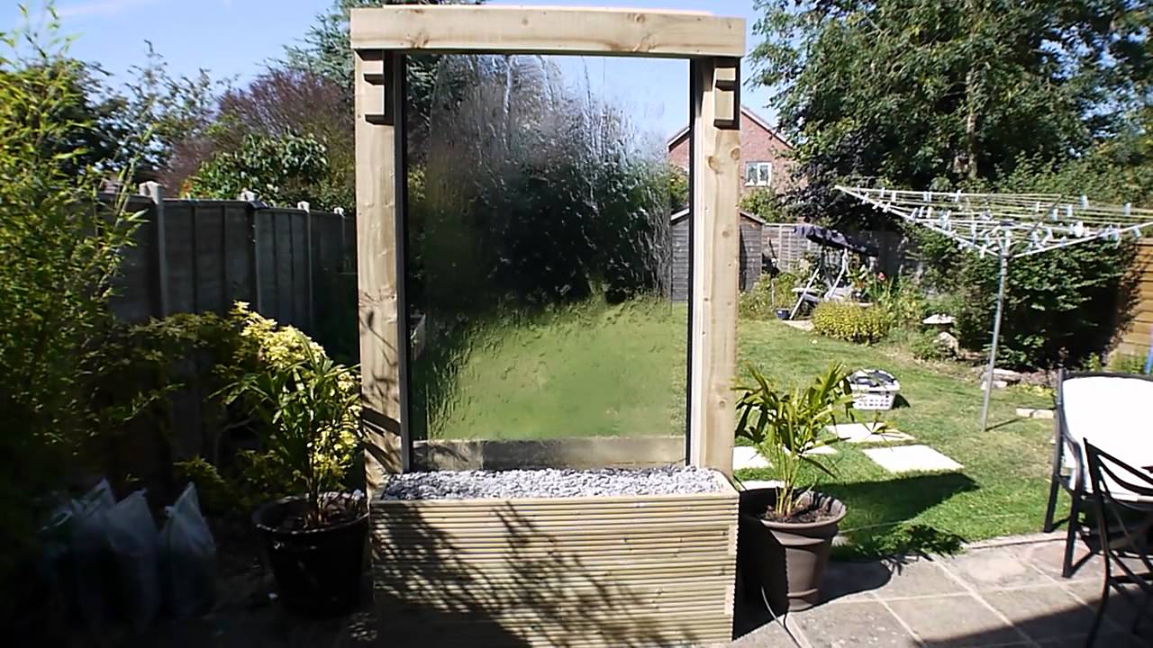 HOMEMADE GLASS WATERFALL - YouTube