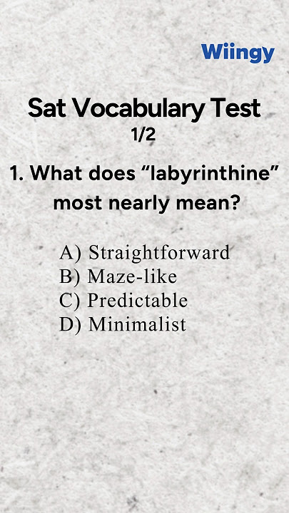 Can You Answer This SAT vocab Question? #satprep #satvocabulary #shorts