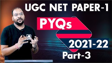 PYQs 2021 - 2022 UGC NTA NET Paper -1 II Both medium Hindi  & English II Part-3