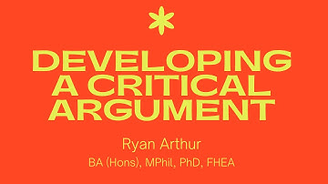 Developing a critical argument