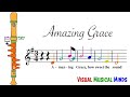 Amazing grace for recorder