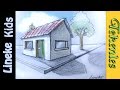 3D tekenen ! Teken HUIS in perspectief in stappen voor beginners