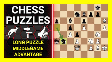 Chess Puzzles to Practice. Themes: Long puzzle, Middlegame, Advantage. Learn Chess