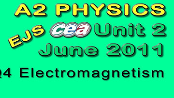 CCEA A2 Physics Unit2 2011 Q4