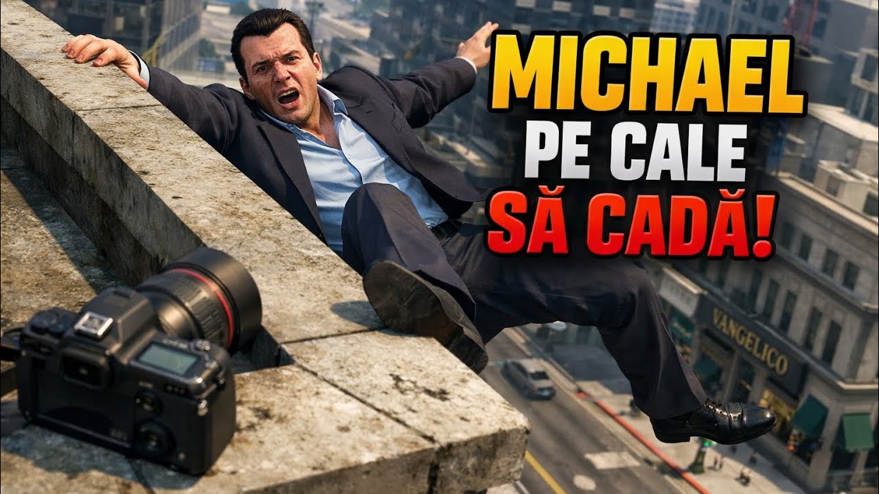 Era să cad de pe bloc. Michael face misiuni alături de Lester în GTA 5.