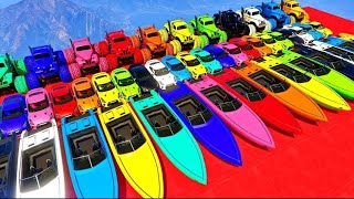 GTA V - SPIDER-MAN x HULK - Epic New Stunt Race For Car Racing Challenge by Trevor and Shark #911