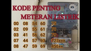 Kode-kode Meteran PLN