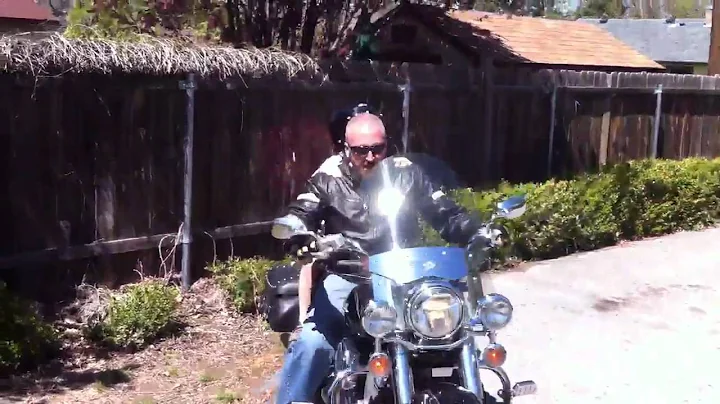 Kaden on Rick's motorcycle