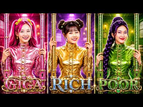 Poor Vs Rich Vs Giga Rich Huntrix In Jail! Who Is The Best Kpop Demon Hunter?
