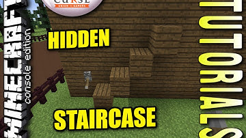 MINECRAFT - PS4 - EASY HIDDEN STAIRWAY - HOW TO - TUTORIAL - ( PS3 / XBOX / PC / VITA )  UPDATE
