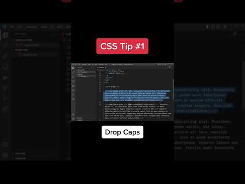 CSS Tip #1 - Drop Caps #shorts