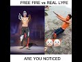 Free fire vs real life emote 