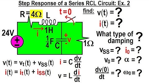 Electrical Engineering: Ch 9: 2nd Order Circuits (48 of 76) Step Response of a RCL Series: Ex 2