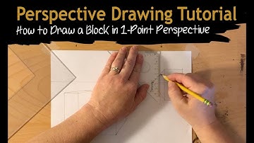Perspective Drawing Tutorial:  How to draw a cube in one-point perspective