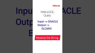 Reverse the String #interview #questions #oracle #plsql #sql #dba #python #youtubeshorts