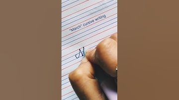 March in Cursive Writing Tutorial | Months name in cursive writing #shorts #cursivewriting