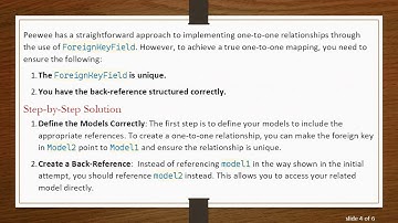 Creating One-to-One Relationships with Peewee