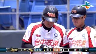 20140709-1 爆米花 崇越VS威達 3下 李嘉榮再擊出安打 替威達取得首分