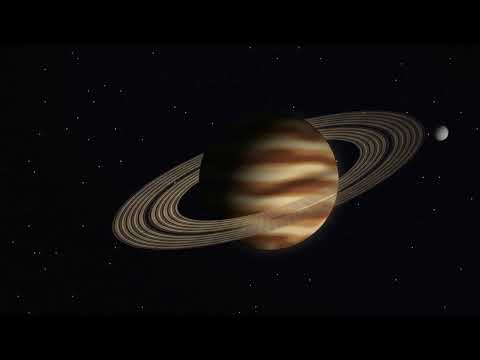 Ringed gas giant planet 4k Visual Loop | Python + Taichi CUDA | 60 FPS