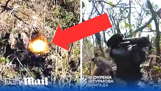 Ukraine ambush Russian troops with grenades in forest gun battle near Andriivka